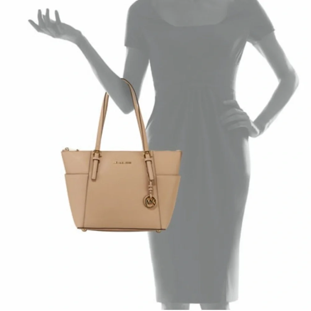 Michael Kors Beige Leather Tote - Picture 2 of 12
